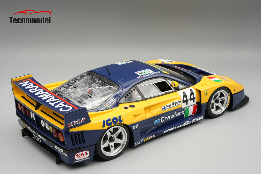 [Preorder] Tecnomodel 1:18 Ferrari F40 LM 1996 24h LM  Driver: L. Della Noce / A. Olofsson / C. Rosenblad  Open Rear Trunk & Engine Part Closes w/ Magnetic System Limited Edition TM18-429B