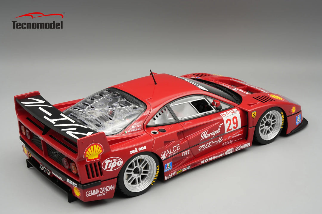[Preorder] Tecnomodel 1:18 Ferrari F40 LM 1996  BPR Suzuka   Driver: M. Angelelli / T.Oota  Open Rear Trunk & Engine Part Closes w/ Magnetic System Limited Edition TM18-429D