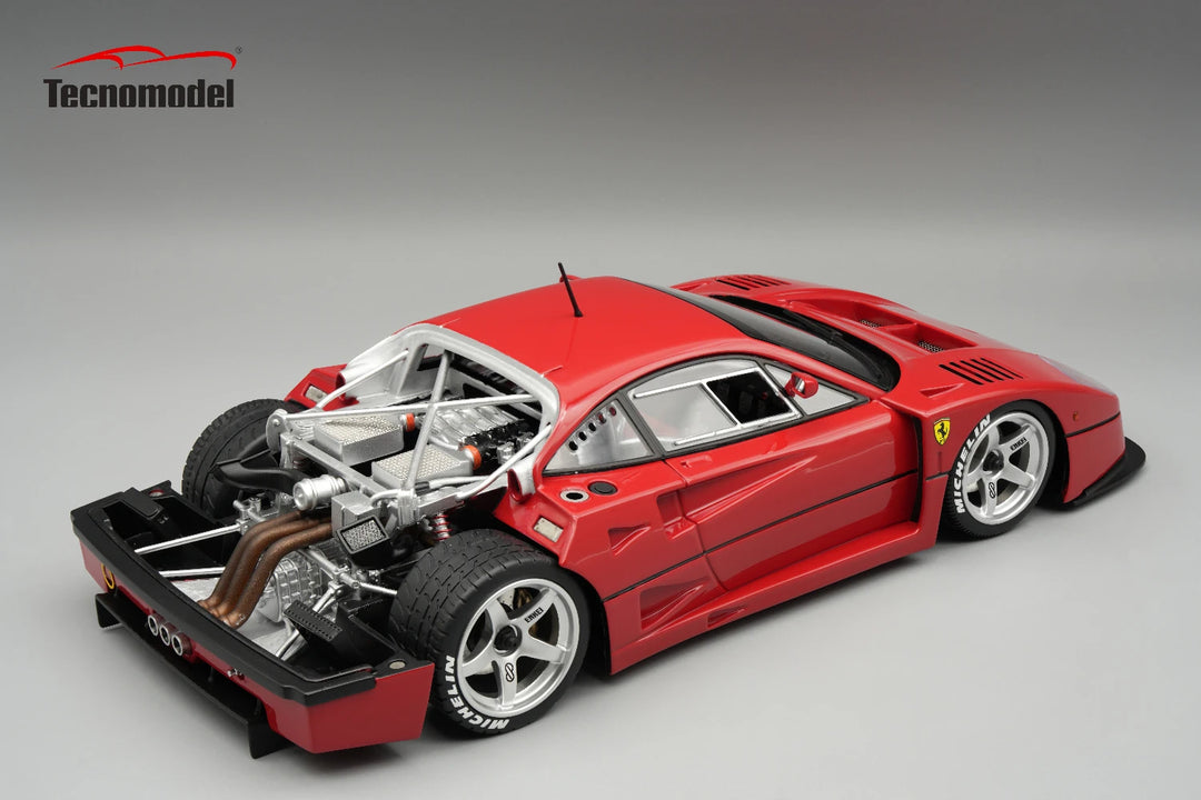 [Preorder] Tecnomodel 1:18 Ferrari F40 LM 1996 Press Version   Open Rear Trunk & Engine Part Closes w/ Magnetic System Limited Edition TM18-429E
