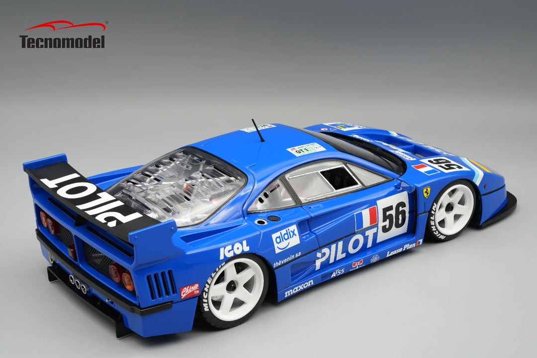 [Preorder] Tecnomodel 1:18 Ferrari F40 LM 1996 24H LM Pilot Pen Racing  Driver: M. Ferte / O. Thevenin / N. Loboissetier   Open Rear Trunk & Engine Part Closes w/ Magnetic System Limited Edition TM18-429F