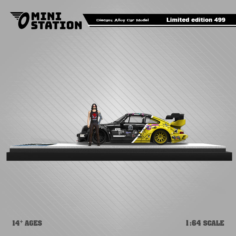 1/64 mini station T1 rwb 964 モンスター　セット 1/64 Mini Station Volkswagen T1 Van Monster + Porsche RWB