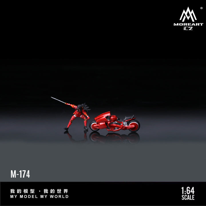 [Preorder] MoreArt 1:64 RED CYBER SWORDSMANMOTORCYCLE DOLL MO222174