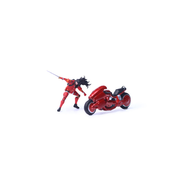 [Preorder] MoreArt 1:64 RED CYBER SWORDSMANMOTORCYCLE DOLL MO222174