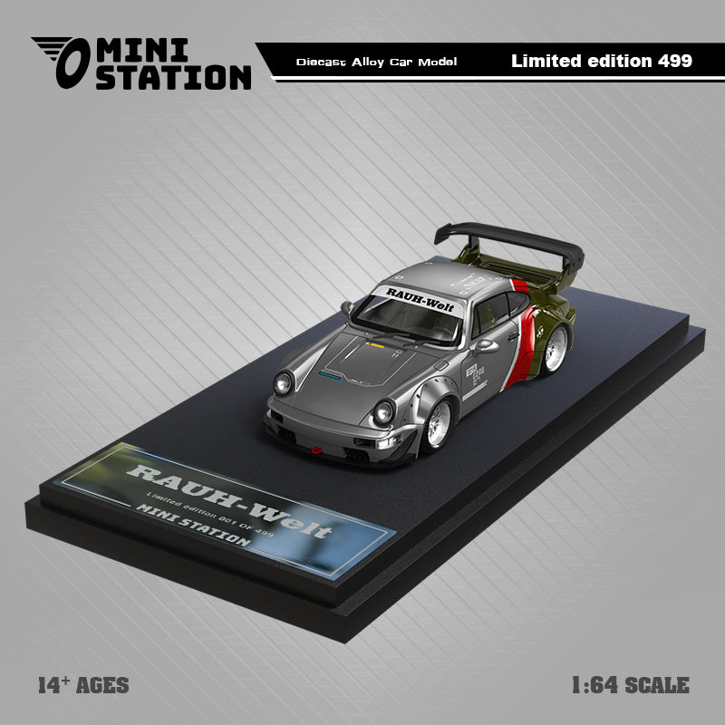 1/64 mini station T1 rwb 964 モンスター　セット 1/64 Mini Station Volkswagen T1 Van Monster + Porsche RWB