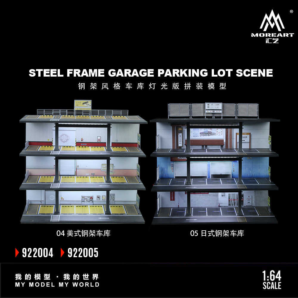 Preorder] MoreArt 1:64 STEEL FRAME GARAGE PARKING LOT SCENE