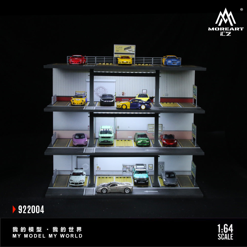[Preorder] MoreArt 1:64 STEEL FRAME GARAGE PARKING LOT SCENE (2 Versions) MO922004/MO922005