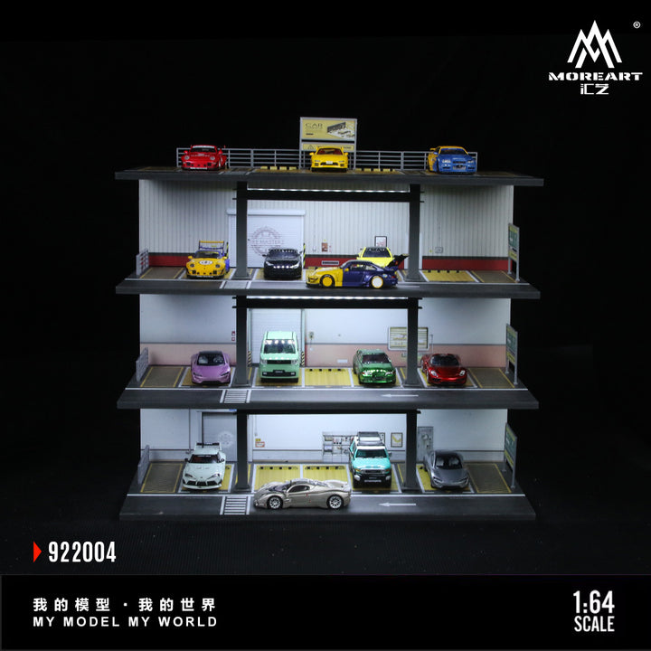 [Preorder] MoreArt 1:64 STEEL FRAME GARAGE PARKING LOT SCENE (2 Versions) MO922004/MO922005