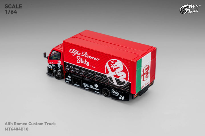 [Preorder] Microturbo 1:64 Custom Alfa Romeo Box Truck - AR Red MT6404B10