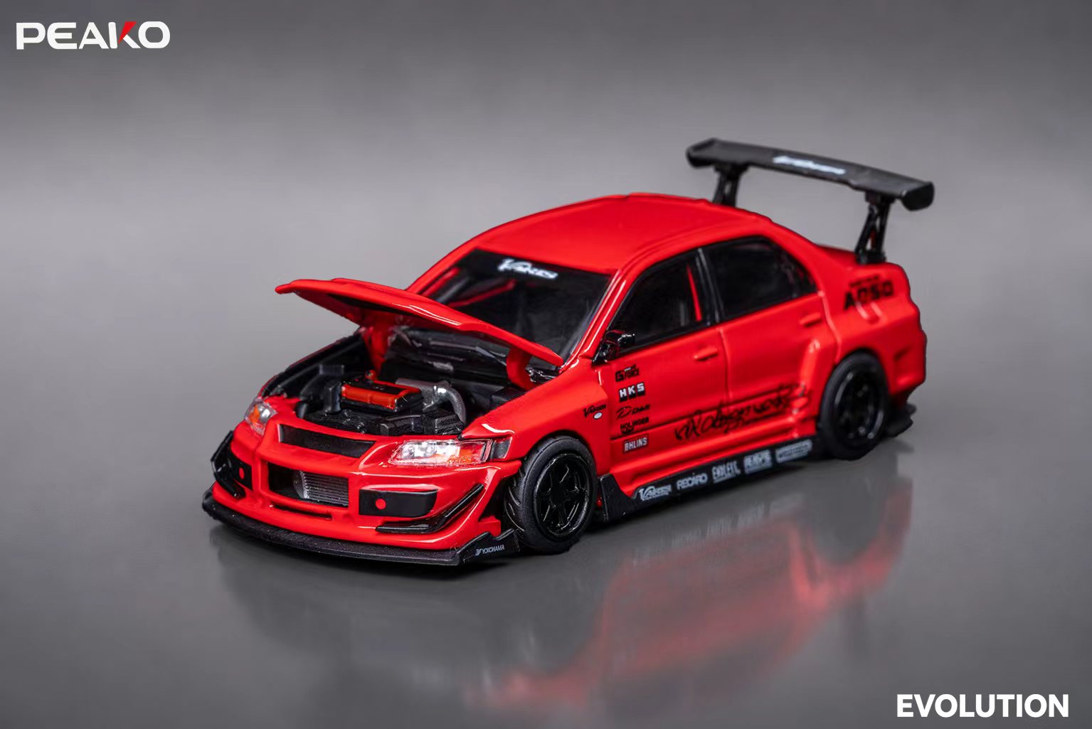 YES Peako 1/64 三菱ランサーエボリューション　IX Varis 白 Preorder] Peako 1:64 Varis Mitsubishi Lancer Evolution IX Red (2