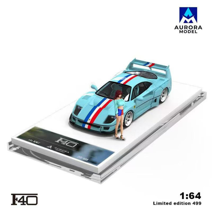 [Preorder] Aurora Model 1:64 Ferrari F40 Modified Version Tiffany and Kitty Livery (4 Versions)