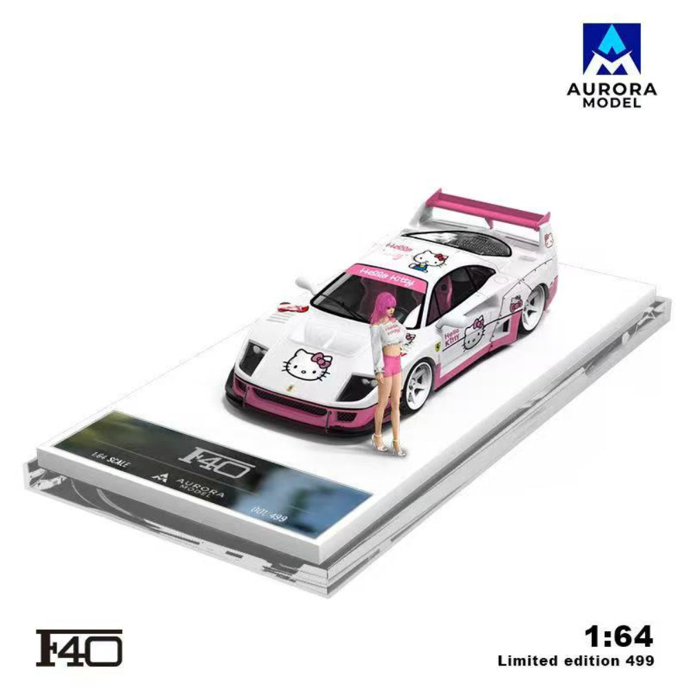 [Preorder] Aurora Model 1:64 Ferrari F40 Modified Version Tiffany and Kitty Livery (4 Versions)