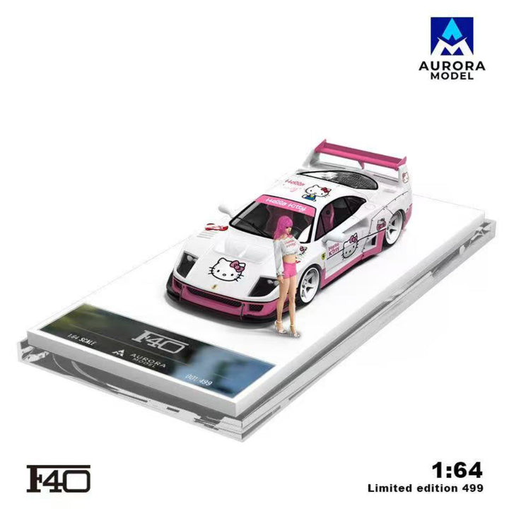 [Preorder] Aurora Model 1:64 Ferrari F40 Modified Version Tiffany and Kitty Livery (4 Versions)