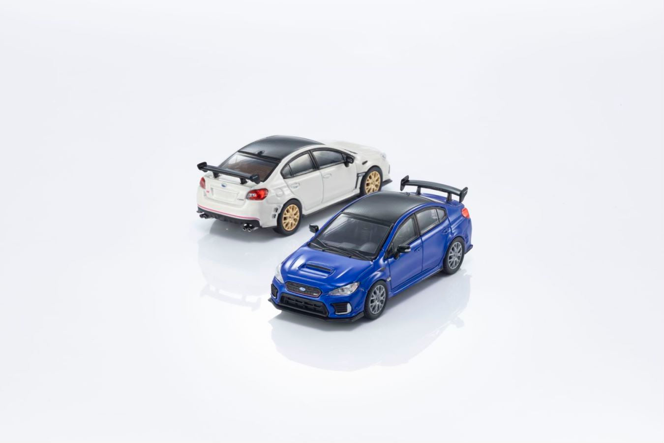 Kyosho 1:64 SUBARU WRX STI MINI CAR & BOOK - White 07124W