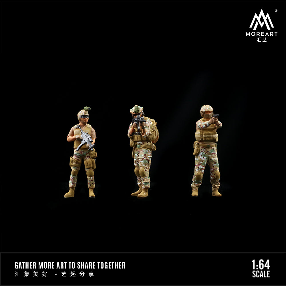 [Preorder] MoreArt 1:64 Combat Soldiers A Set