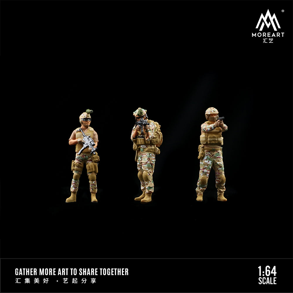 MoreArt 1:64 Combat Soldiers A Set MO223007