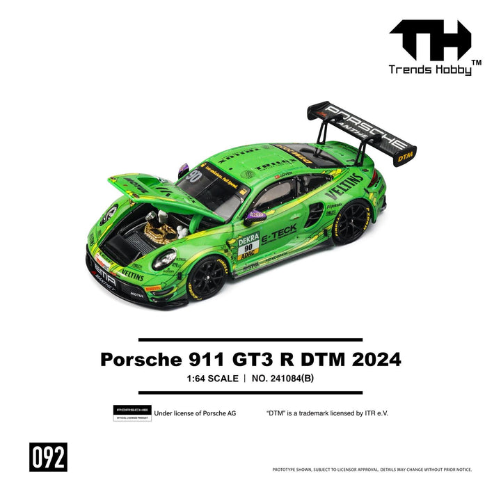 [Preorder] Trends Hobby 1:64 Porsche 911 GT3 R DTM 2024 - YL / GRN