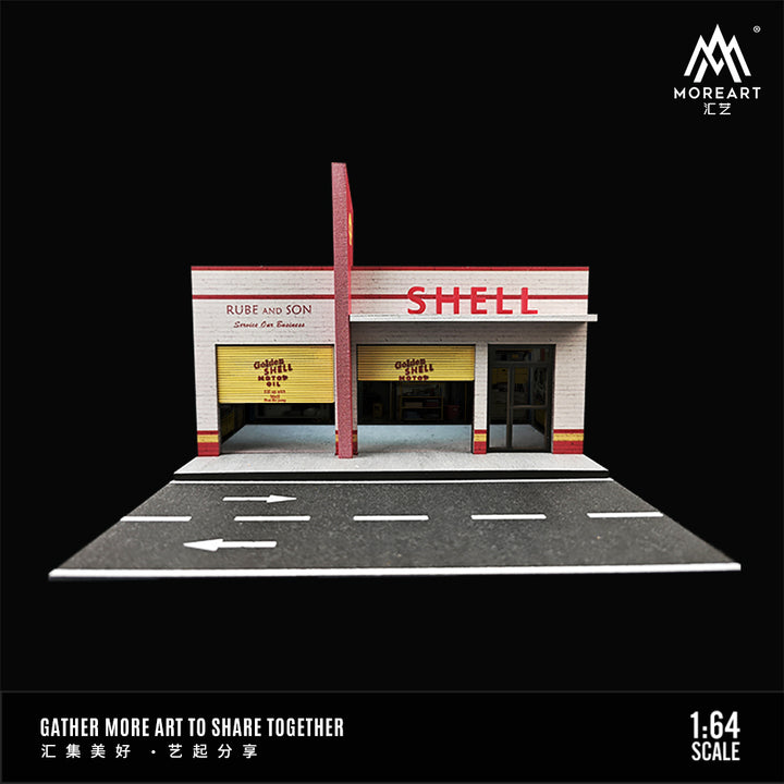 MoreArt 1:64 Maintenance Shop Lighting Version Integrated Scene (3 Variants)