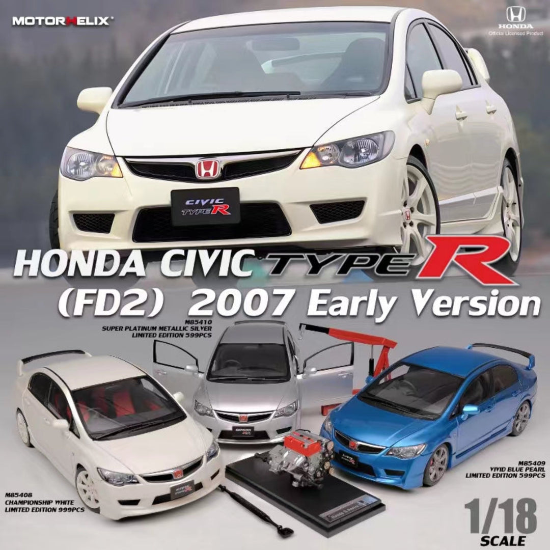 Type R Fd2 Colours MOTORHELIX 1:18 Honda Civic Type R (FD2) 2007 Early Version (3 Colours ...