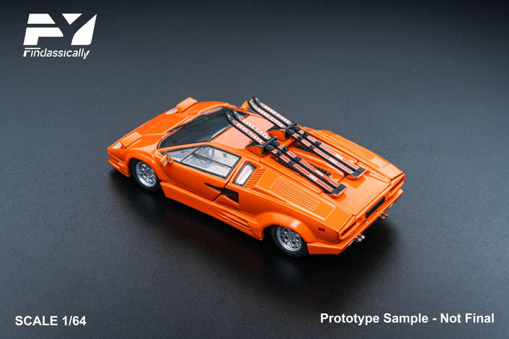 [Preorder] Finclassically 1:64 Lamborghini Countach LP5000 Sled Edition - orange