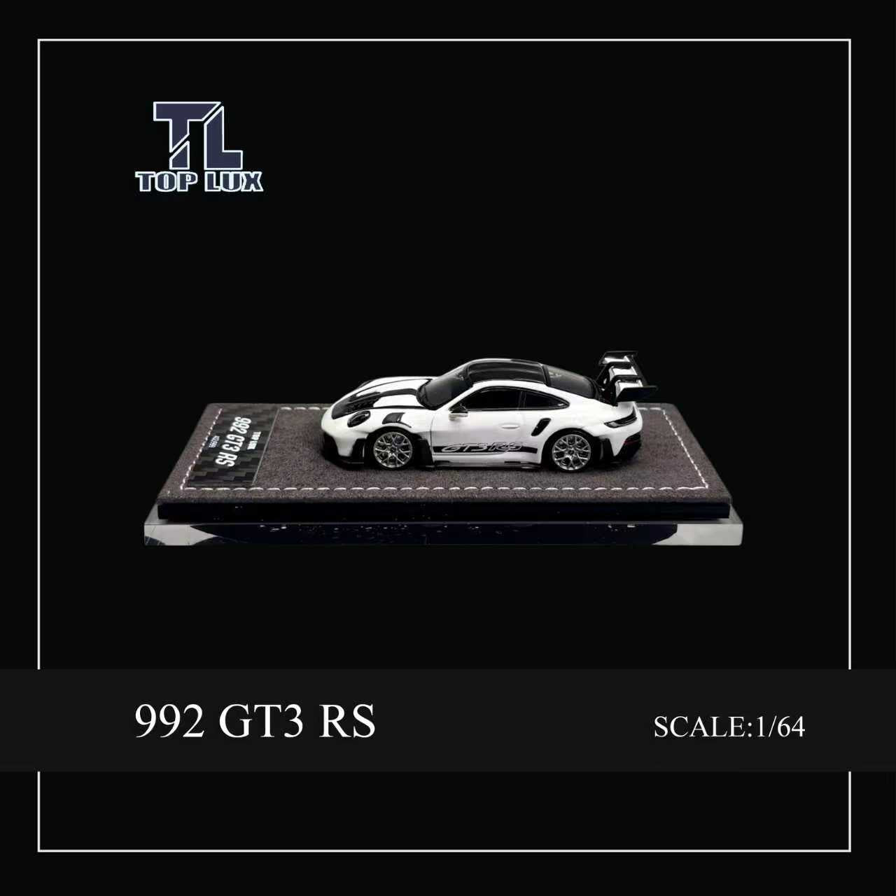 Preorder] TOP LUX 1:64 Porsche 992 GT3RS White – Horizon Diecast