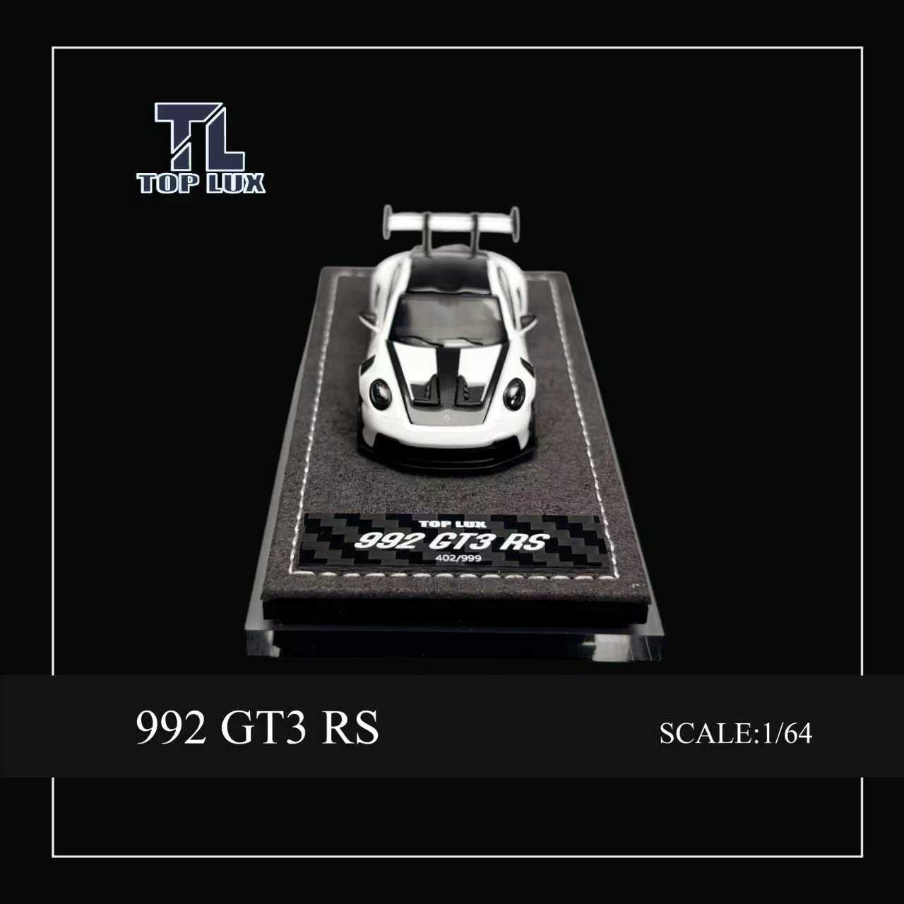 新品 TOP LUX 1/64 ポルシェ Porsche 992 GT3 RS Preorder] TOP LUX 1:64 Porsche 992 GT3RS White – Horizon Diecast