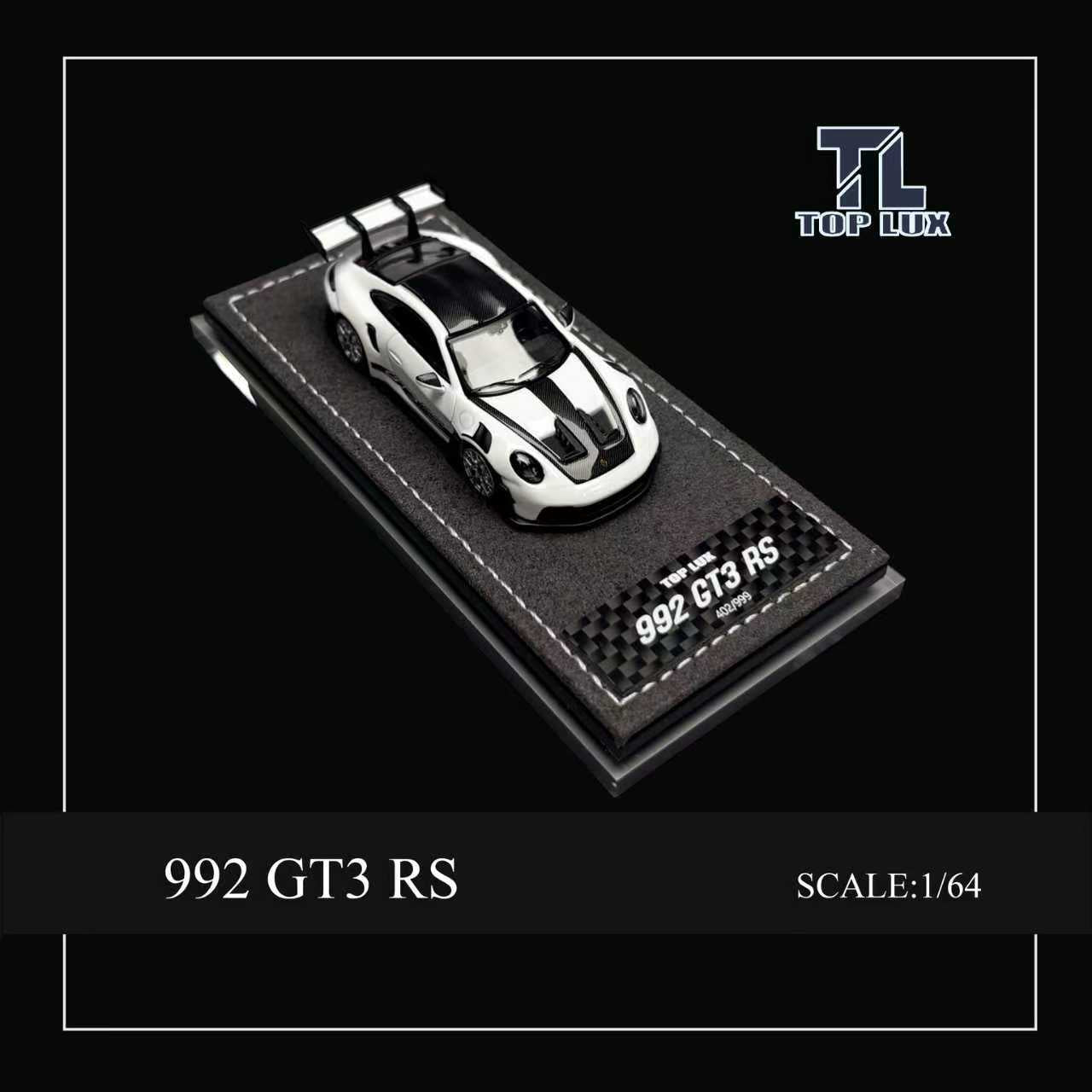 新品 TOP LUX 1/64 ポルシェ Porsche 992 GT3 RS Preorder] TOP LUX 1:64 Porsche 992 GT3RS White – Horizon Diecast