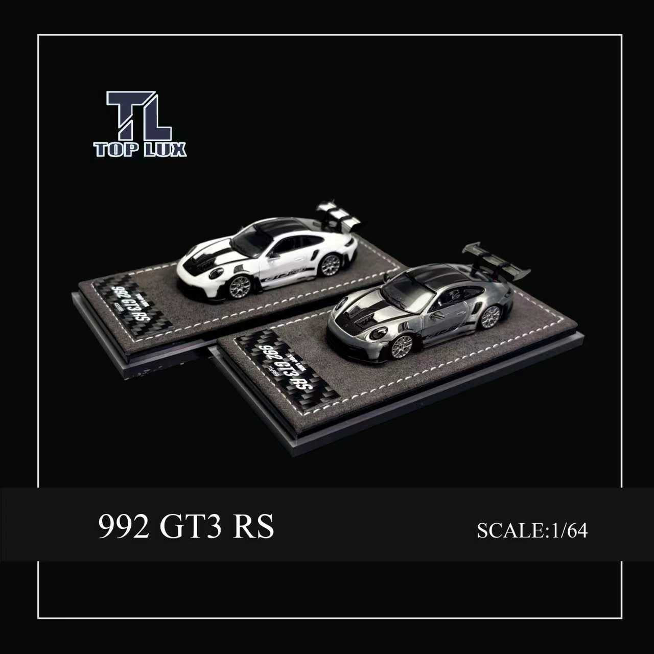 Preorder] TOP LUX 1:64 Porsche 992 GT3RS White – Horizon Diecast