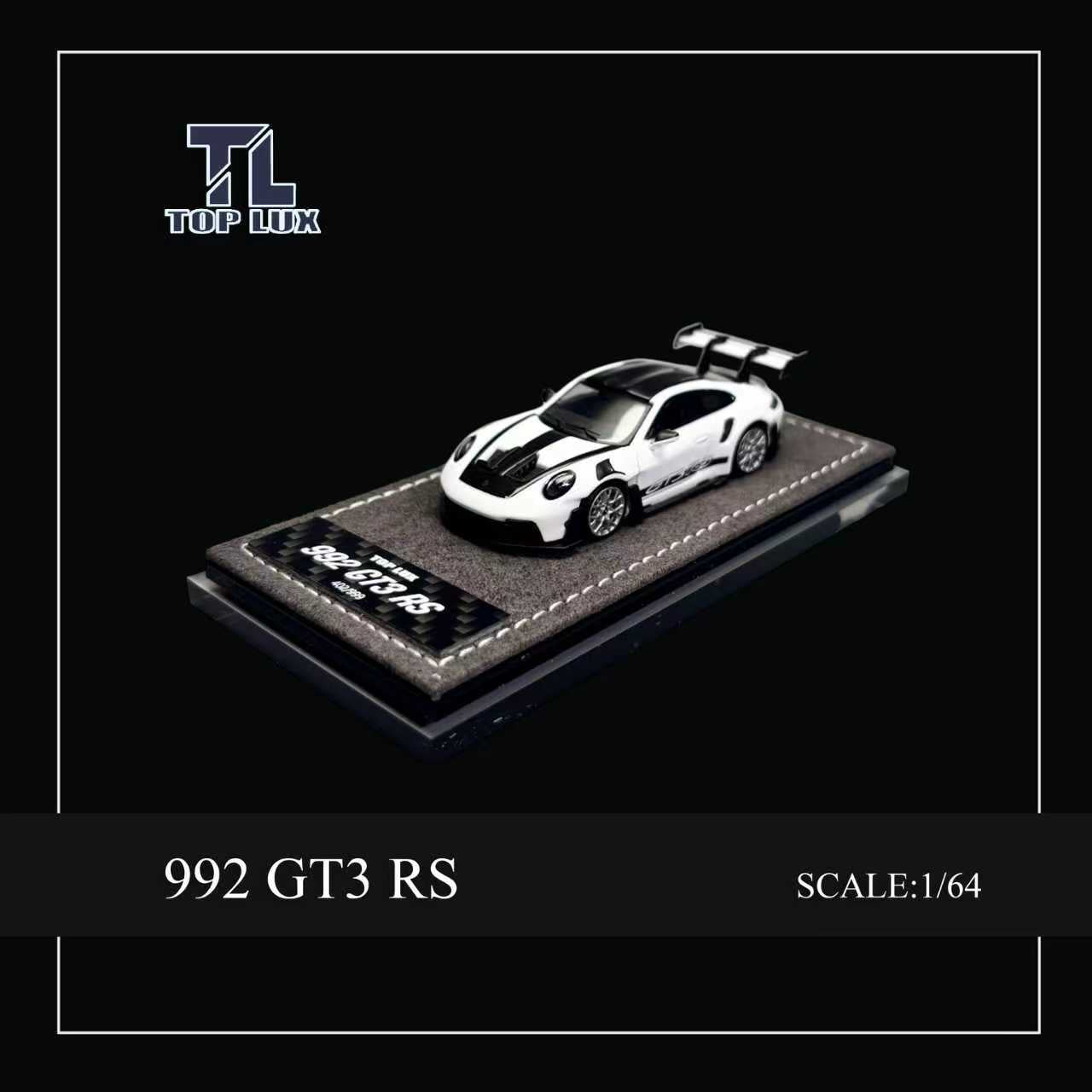 Preorder] TOP LUX 1:64 Porsche 992 GT3RS White – Horizon Diecast