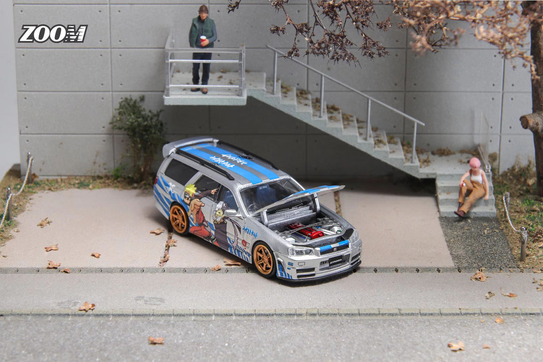 [Preorder] Zoom 1:64 Nissan Stagea 260RS Silver Blue