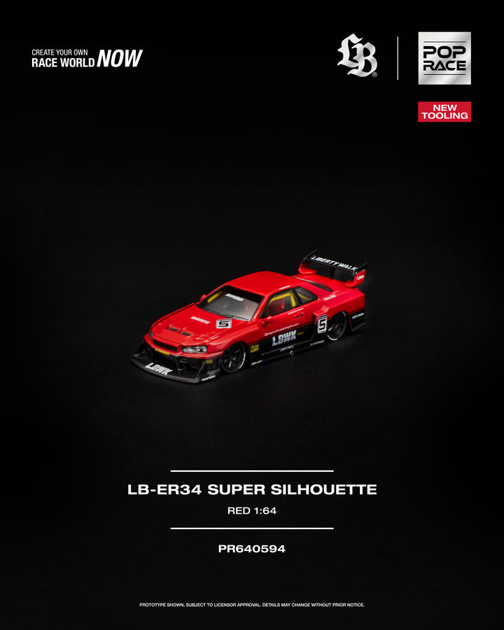 [Preorder] POPRACE 1:64 LB-ER34 SUPER SILHOUETTE RED PR640594