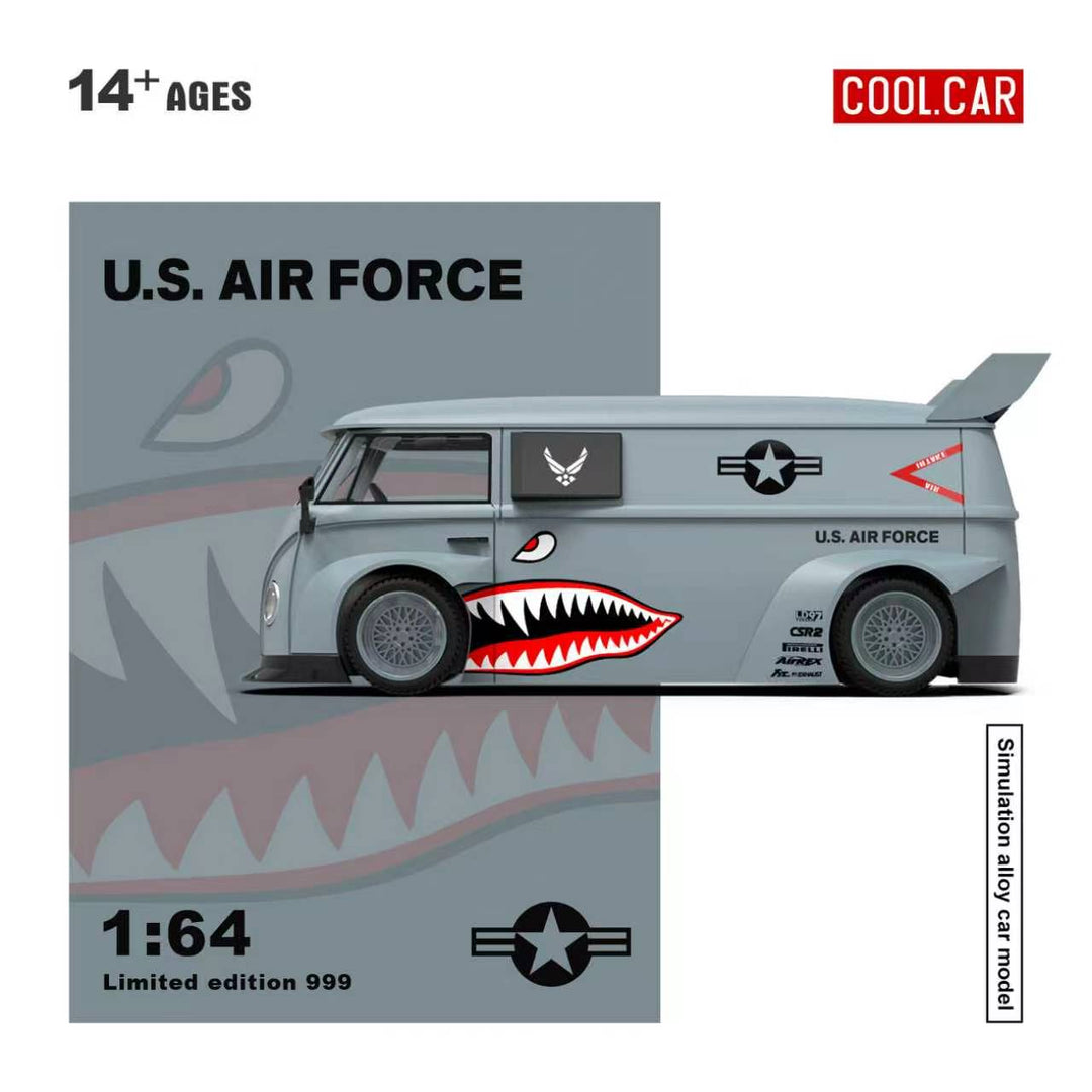 [Preorder] Cool Car 1:64 Volkswagen T1 Grey Shark Mouth Livery CC642959