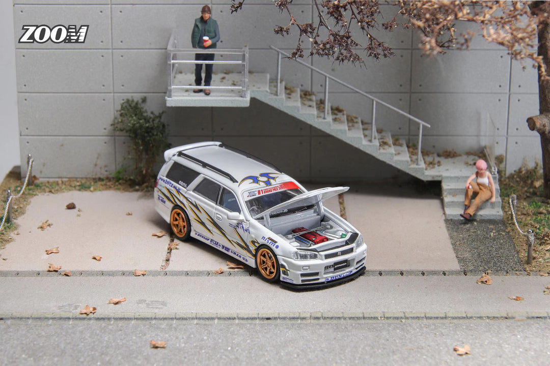 [Preorder] Zoom 1:64 Nissan Stagea 260RS White