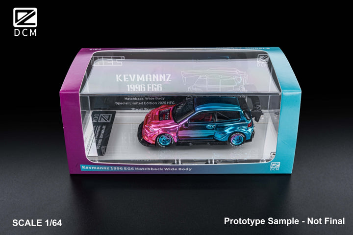 [Preorder] DCM 1:64 Kevmannz 1996 EG6 Hatchback Wide Body (2 Versions)