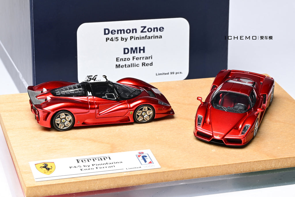 Preorder] Demon Zone x DMH 1:64 Pininfarina P4/5 + Enzo Metallic