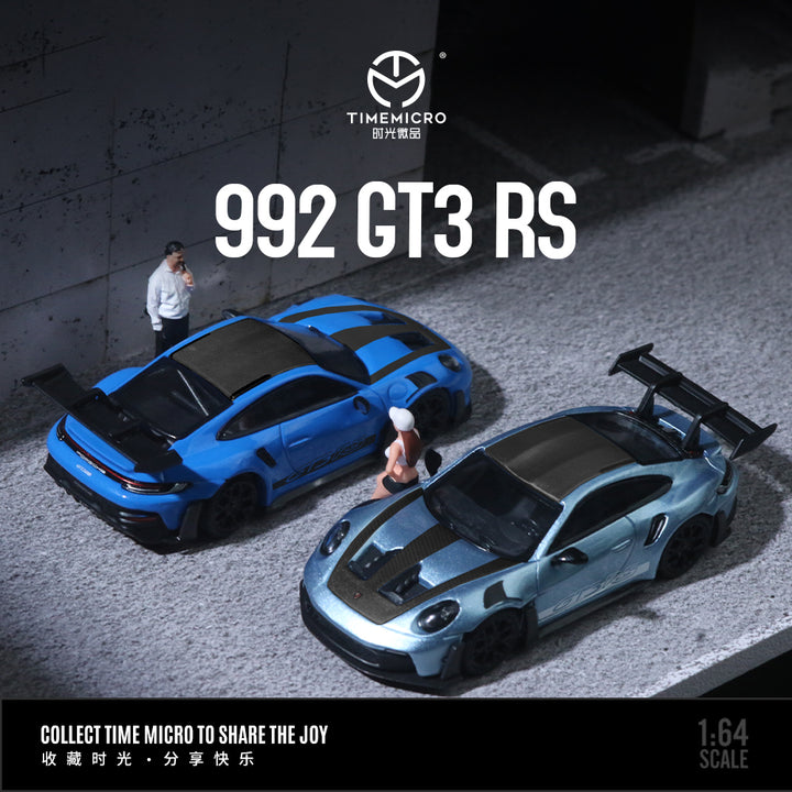 [Preorder] TimeMicro 1:64 Porsche 992 GT3 RS Glacier Blue and Starry Sky Blue (4 Versions)