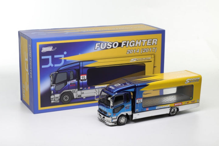[Preorder] Shadow Pro 1:64 Mitsubishi Fuso Fighter(1024) 2017 -SPOON CHROME BLUE (RHD) KS-063-556