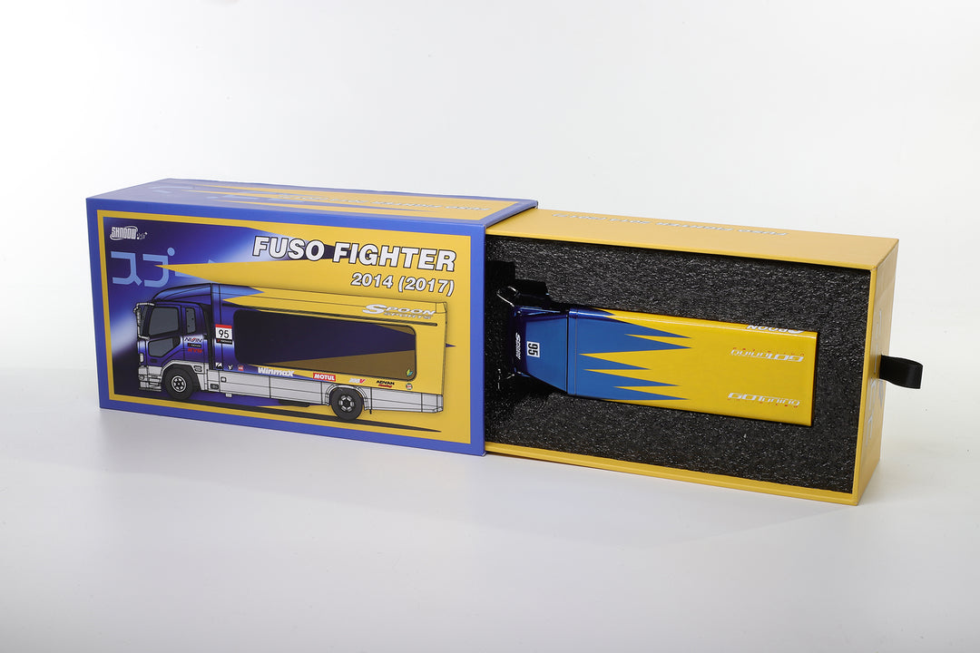 [Preorder] Shadow Pro 1:64 Mitsubishi Fuso Fighter(1024) 2017 -SPOON CHROME BLUE (RHD) KS-063-556