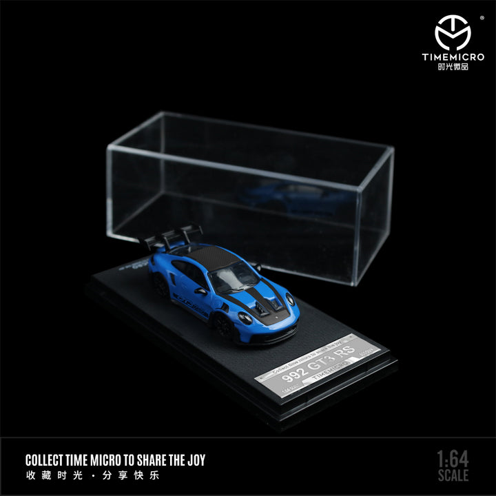 [Preorder] TimeMicro 1:64 Porsche 992 GT3 RS Glacier Blue and Starry Sky Blue (4 Versions)