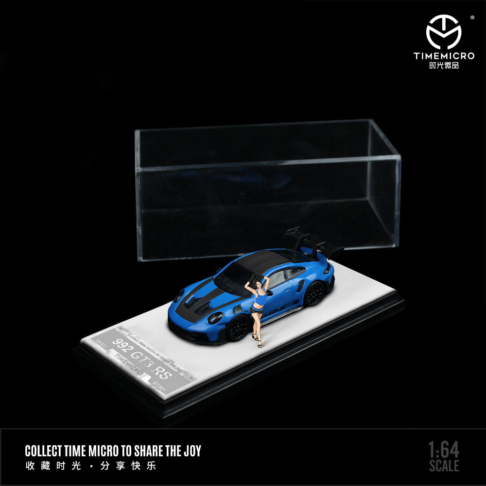 [Preorder] TimeMicro 1:64 Porsche 992 GT3 RS Glacier Blue and Starry Sky Blue (4 Versions)