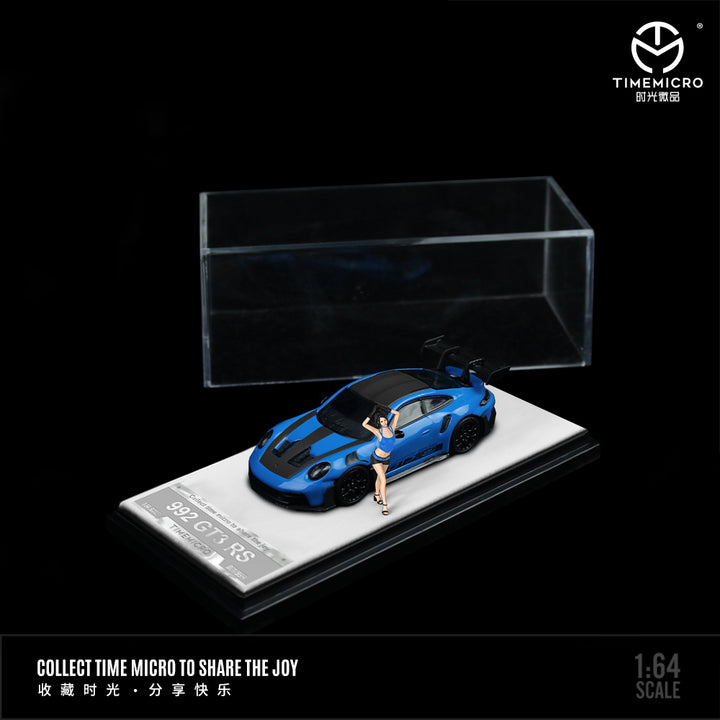 [Preorder] TimeMicro 1:64 Porsche 992 GT3 RS Glacier Blue and Starry Sky Blue (4 Versions)