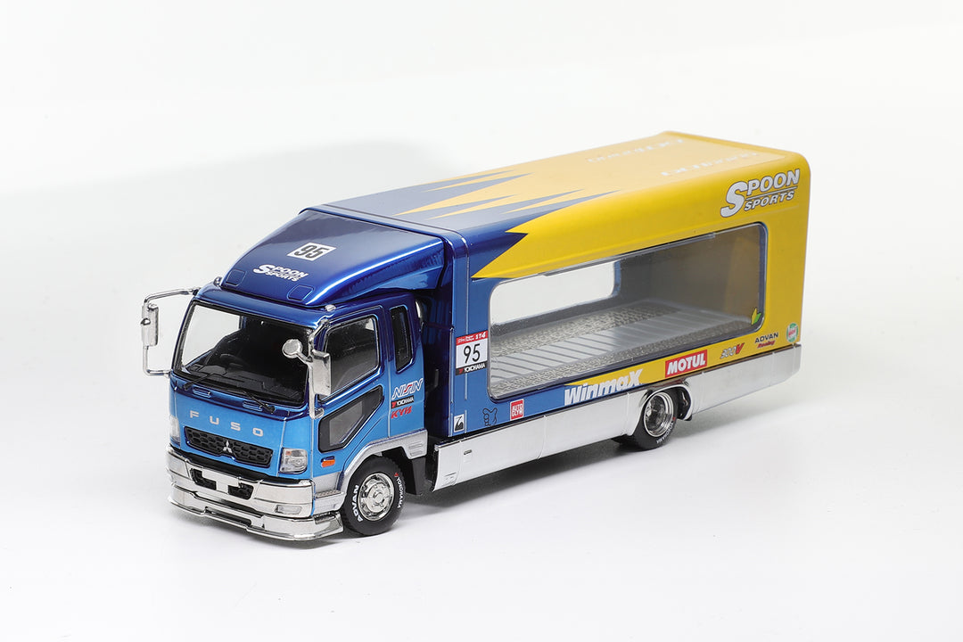 [Preorder] Shadow Pro 1:64 Mitsubishi Fuso Fighter(1024) 2017 -SPOON CHROME BLUE (RHD) KS-063-556