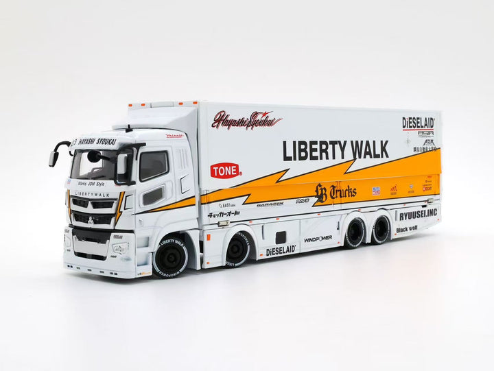 [Preorder] Tubro Truck 1:64 Super Great LBWK Mitsubishi Fuso Yellow Lightning Silhouette Livery