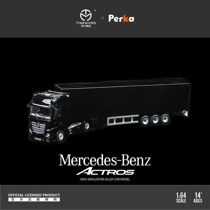 [Preorder] TimeMicro + Perka 1:64 Mercedes Actros Container Truck (3 Colors)