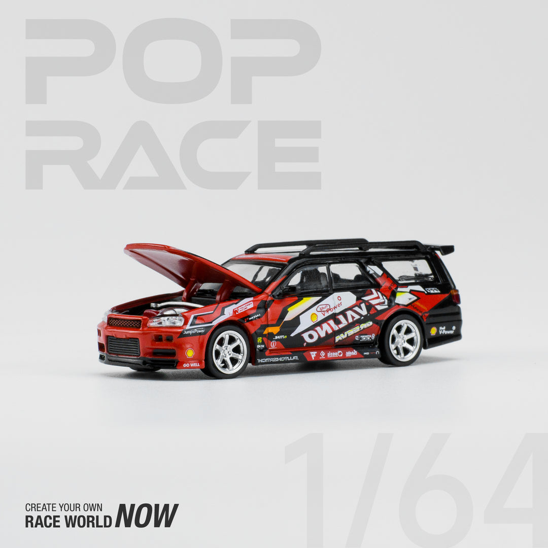 POPRACE 1:64 NISSAN STAGEA SHELL- Toyeast PR640038