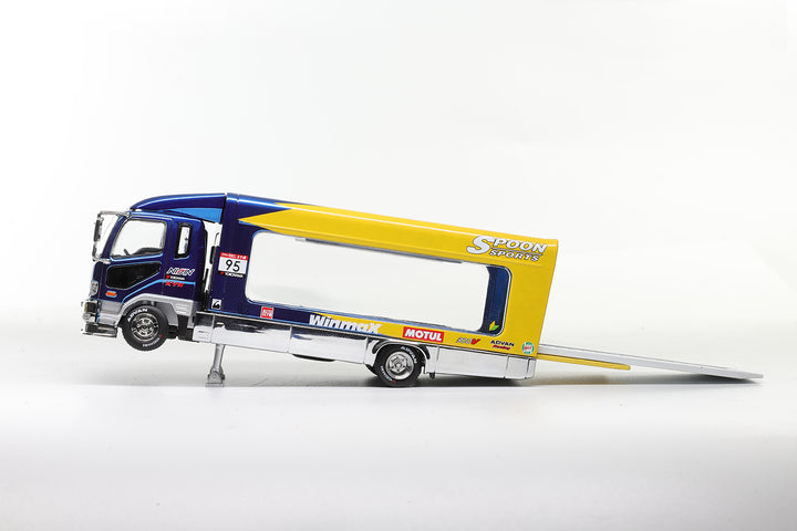 [Preorder] Shadow Pro 1:64 Mitsubishi Fuso Fighter(1024) 2017 -SPOON CHROME BLUE (RHD) KS-063-556