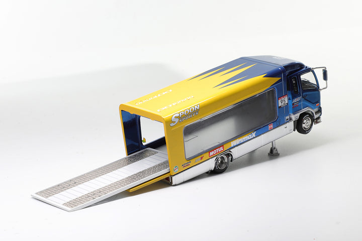 [Preorder] Shadow Pro 1:64 Mitsubishi Fuso Fighter(1024) 2017 -SPOON CHROME BLUE (RHD) KS-063-556
