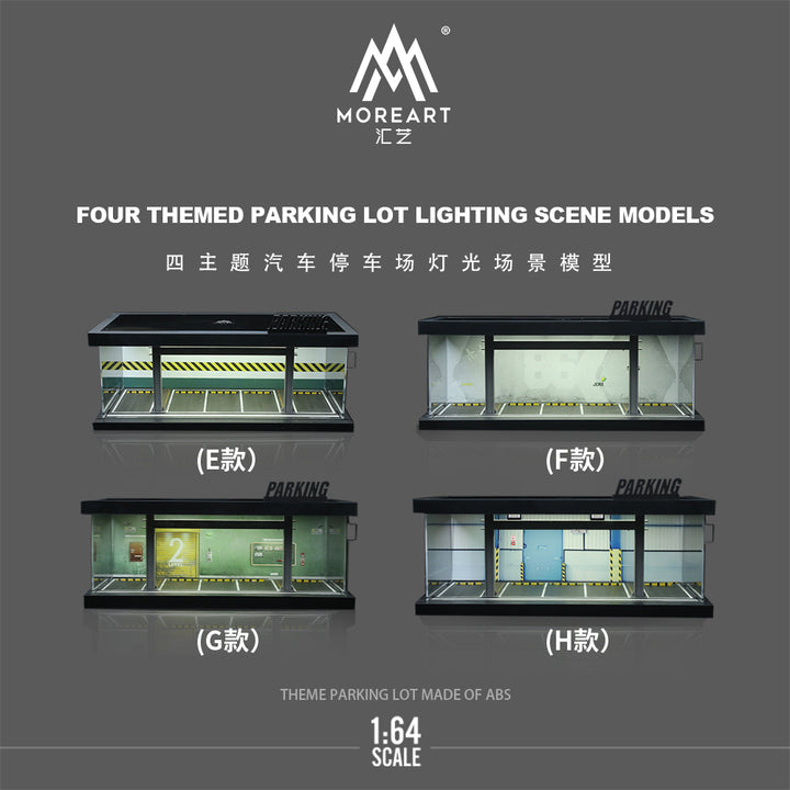 [Preorder] MoreArt 1:64 FOUR THEMED PARKING LOT LIGHTING SCENE MODELS (4 Versions)