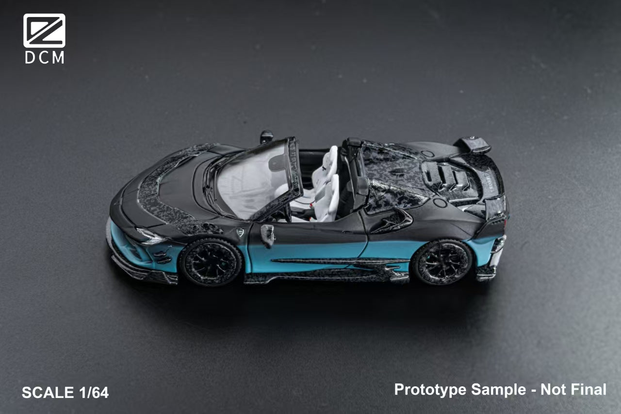 Preorder] DCM 1:64 Ferrari Mansory SF90 F9XX Black/ Blue (2