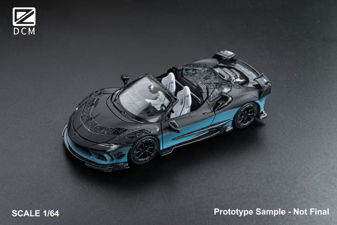 Preorder] DCM 1:64 Ferrari Mansory SF90 F9XX Black/ Blue (2