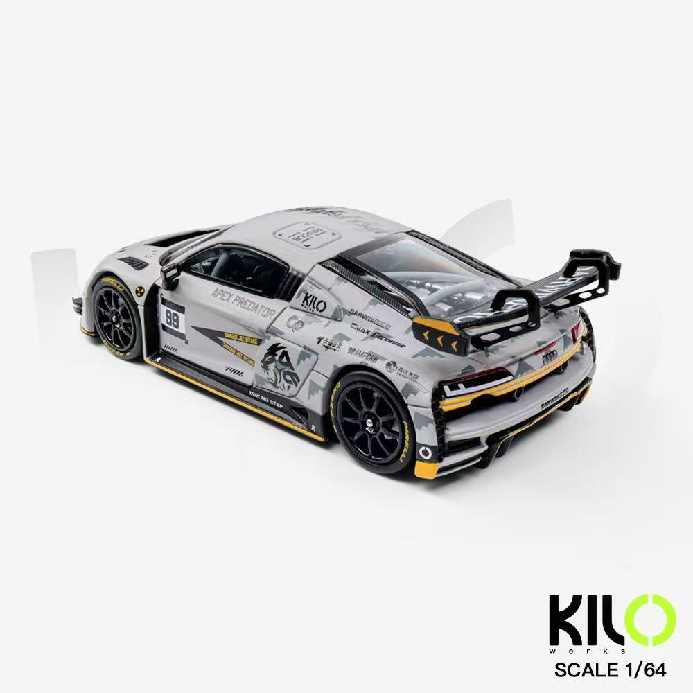 [Preorder] KILO works 1:64 AUDI R8 LMS GT3 EVO II  DarwinPRO Air Force Grey KLW0036-25